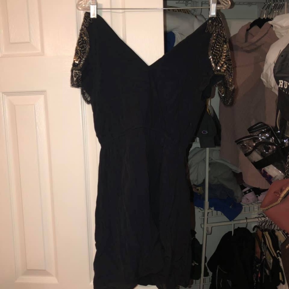 black mini dress